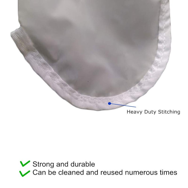 Honritone Nylon Mesh Filter Socks 4 Inch Ring 50 Micron - by 15 Inch Long â€“ Aquarium Water Filter Bags - 2 Pack (50 Micron - 4 x 15 Inch) - Image 4